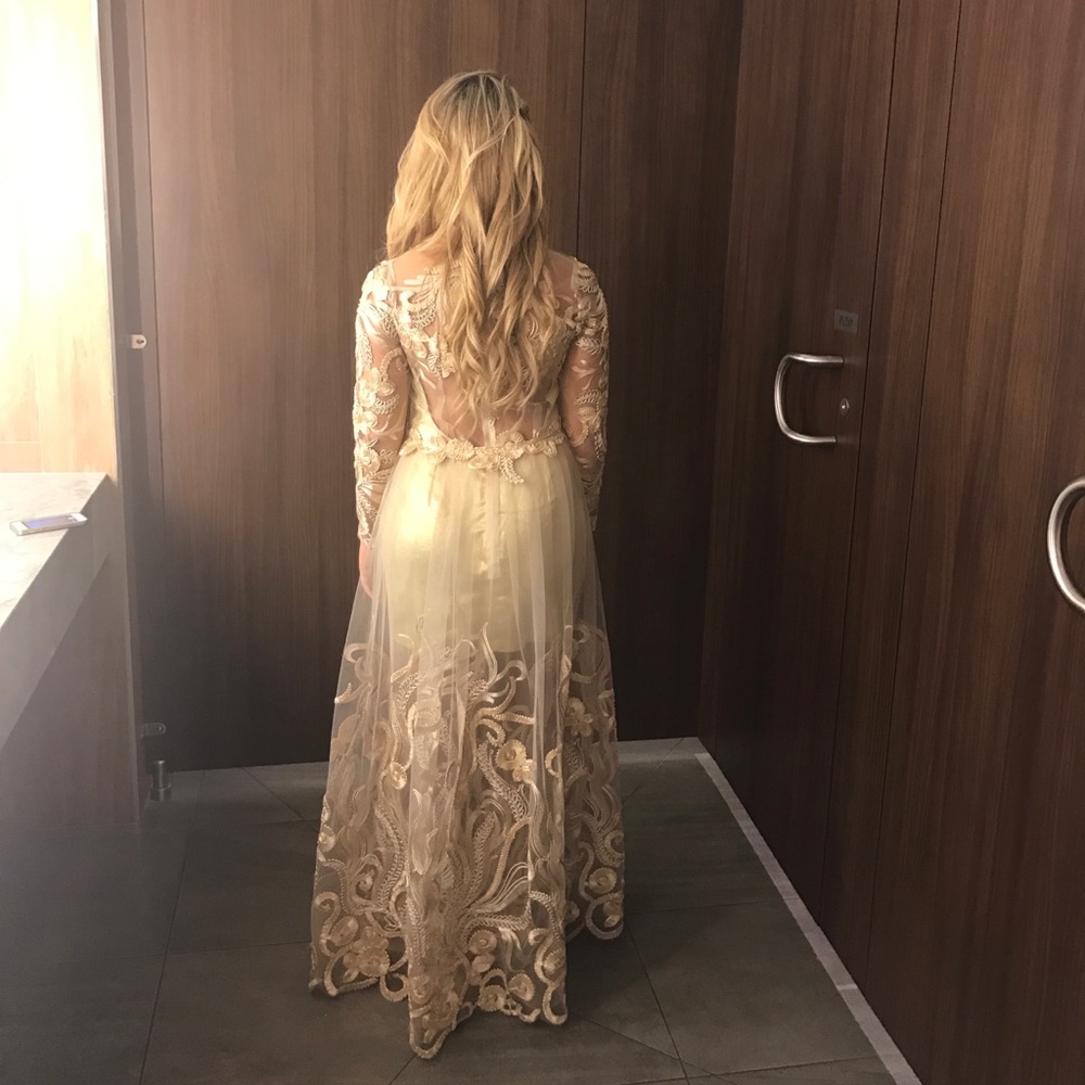 Gold maxi dress